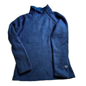 Kuhl Womens Small Blue Quarter Zip Fleece Pullover Sweater Outdoor Hiking